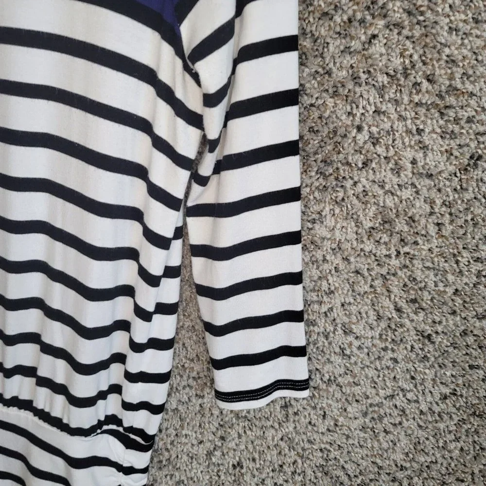 White House Black‎ Market Top Womens XXS Striped 3/4 Sleeve Tunic Stretch Casual - Picture 2 of 9